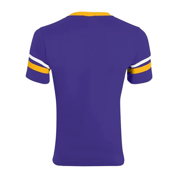 Augusta Sportswear V-Neck Jersey with Striped Sleeves - Augusta Sportswear V-Neck Jersey with Striped Sleeves - Image 54 of 72