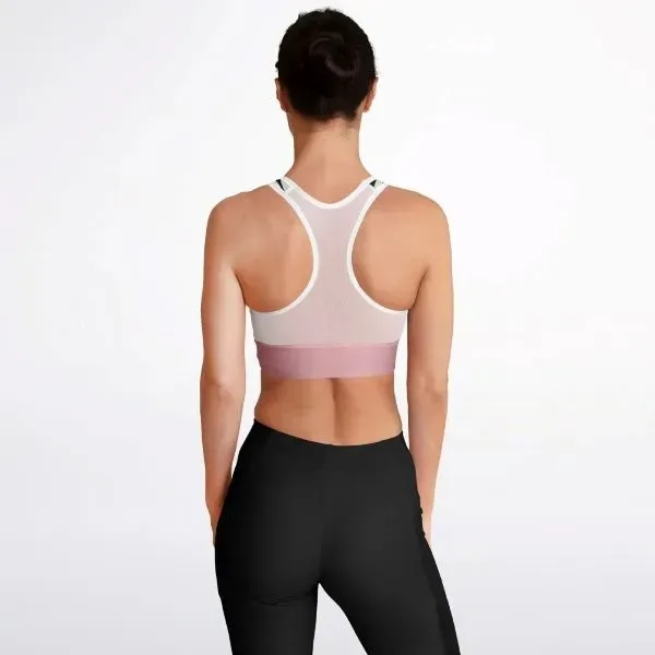 Mesh Padded Sports Bra- All Over Print - Mesh Padded Sports Bra- All Over Print - Image 3 of 3