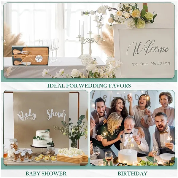 Bridal Baby Shower Cheese Prizes Wooden Square Board - Bridal Baby Shower Cheese Prizes Wooden Square Board - Image 5 of 5