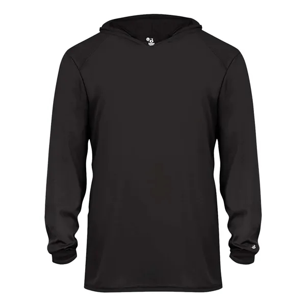 Badger Youth B-Core Long Sleeve Hooded T-Shirt - Badger Youth B-Core Long Sleeve Hooded T-Shirt - Image 1 of 34