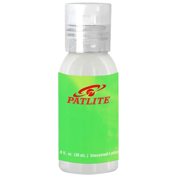Compact 1 oz. Lotion Clear Round Bottle