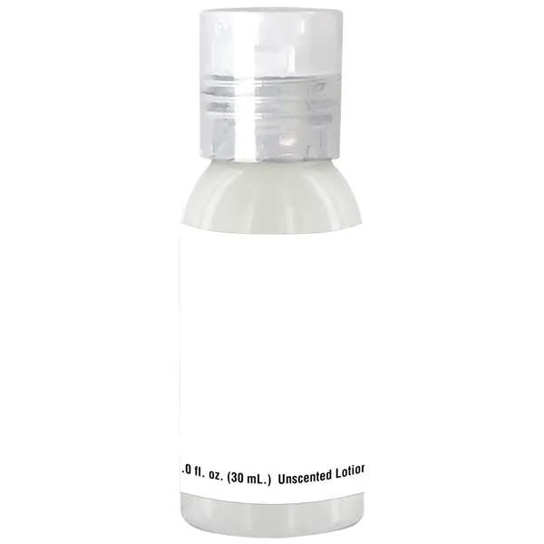 Compact 1 oz. Lotion Clear Round Bottle