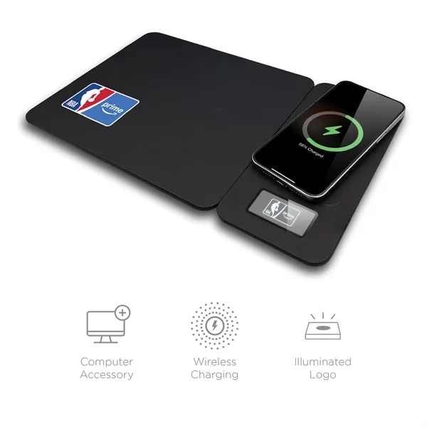 Slate, 15W Reversible Wireless Charger Mouse Pad - Slate, 15W Reversible Wireless Charger Mouse Pad - Image 3 of 7