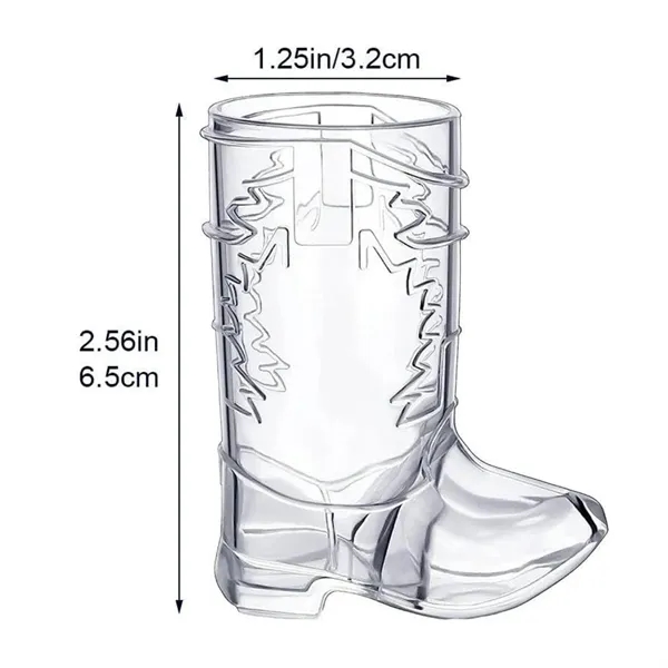 Mini Novelty Cowboy Boot Shaped Plastic Shot Glass - Mini Novelty Cowboy Boot Shaped Plastic Shot Glass - Image 1 of 7