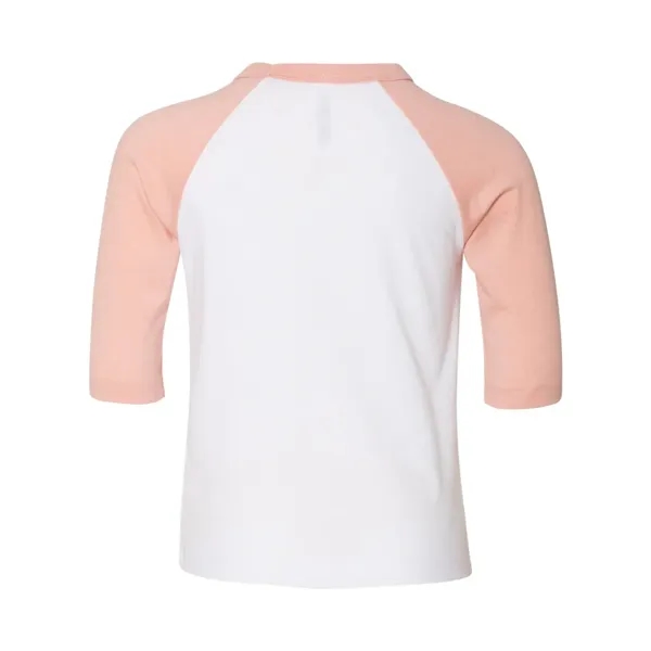 BELLA + CANVAS Toddler Three-Quarter Sleeve Baseball Tee - BELLA + CANVAS Toddler Three-Quarter Sleeve Baseball Tee - Image 8 of 10