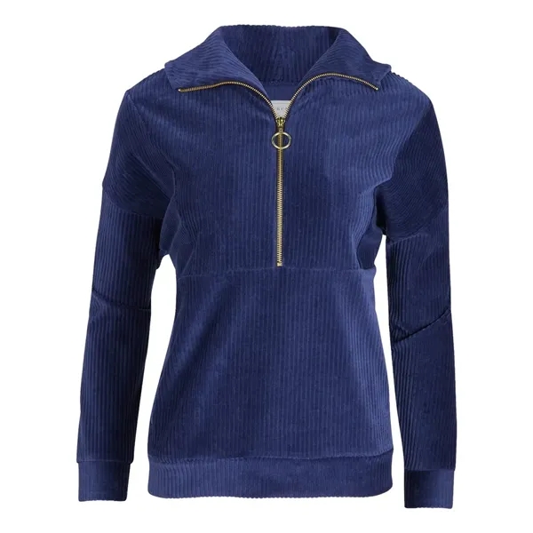 Boxercraft Women's Manchester Corded Quarter-Zip Pullover