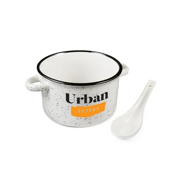 Campfire 20 oz Ceramic Soup Bowl With Spoon - Campfire 20 oz Ceramic Soup Bowl With Spoon - Image 12 of 15