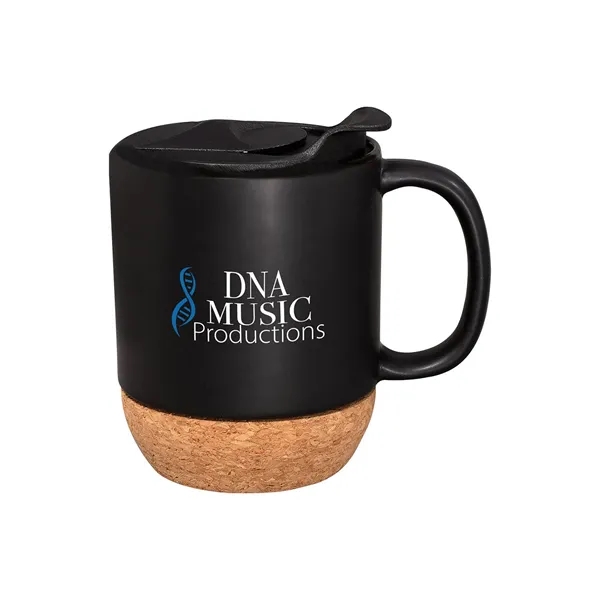 14 oz Ceramic Mug With Cork Base - 14 oz Ceramic Mug With Cork Base - Image 1 of 5