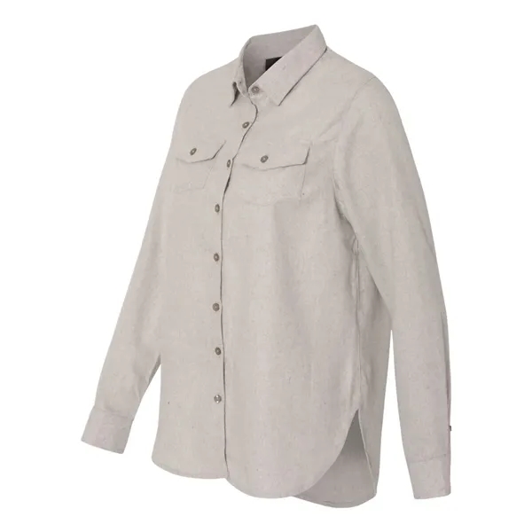 Burnside Women's Solid Flannel Shirt - Burnside Women's Solid Flannel Shirt - Image 10 of 11