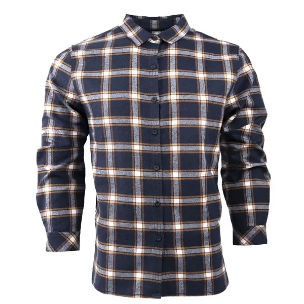 Burnside Women's No Pocket Yarn-Dyed Flannel Shirt - Burnside Women's No Pocket Yarn-Dyed Flannel Shirt - Image 5 of 7