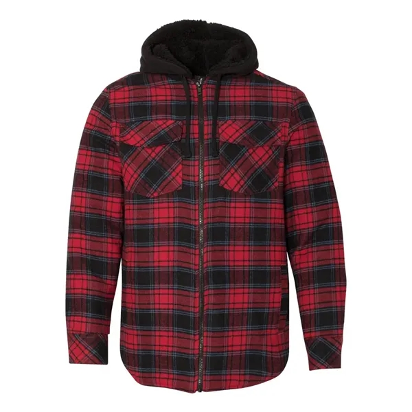 Burnside Men's Quilted Flannel Hooded Jacket - Burnside Men's Quilted Flannel Hooded Jacket - Image 8 of 10