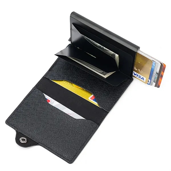 One-Click Pop-Up Slim Anti-Theft RFID-Blocking PU Cardholder - One-Click Pop-Up Slim Anti-Theft RFID-Blocking PU Cardholder - Image 5 of 14