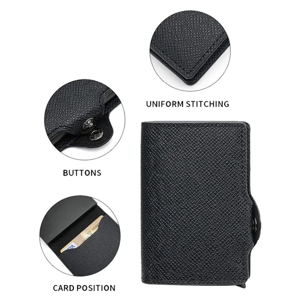 One-Click Pop-Up Slim Anti-Theft RFID-Blocking PU Cardholder - One-Click Pop-Up Slim Anti-Theft RFID-Blocking PU Cardholder - Image 6 of 14