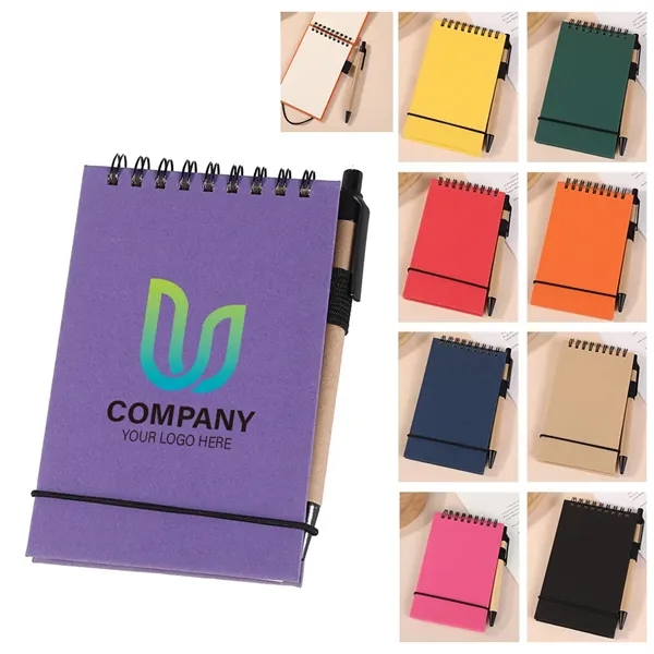 Colored Spriral notebook & pen set - Colored Spriral notebook & pen set - Image 0 of 11