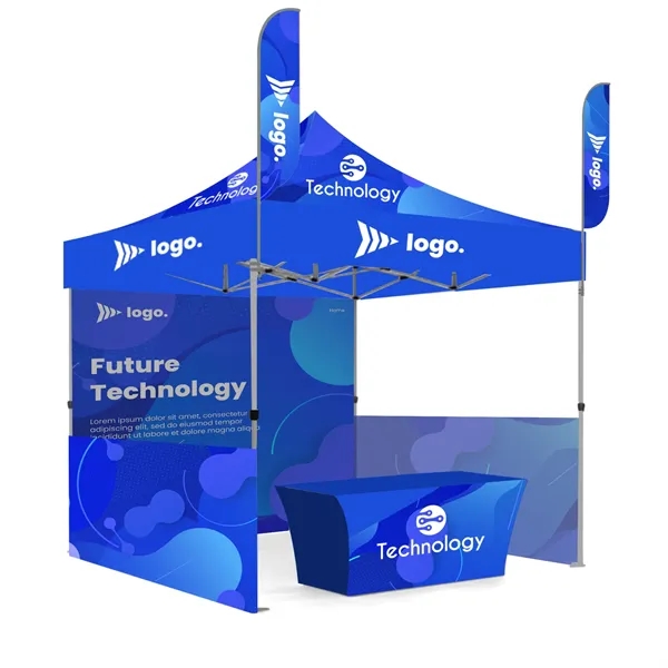 10'Custom Canopy Tent+3 Walls+8ft Flags+6ft Table Cover - 10'Custom Canopy Tent+3 Walls+8ft Flags+6ft Table Cover - Image 5 of 5