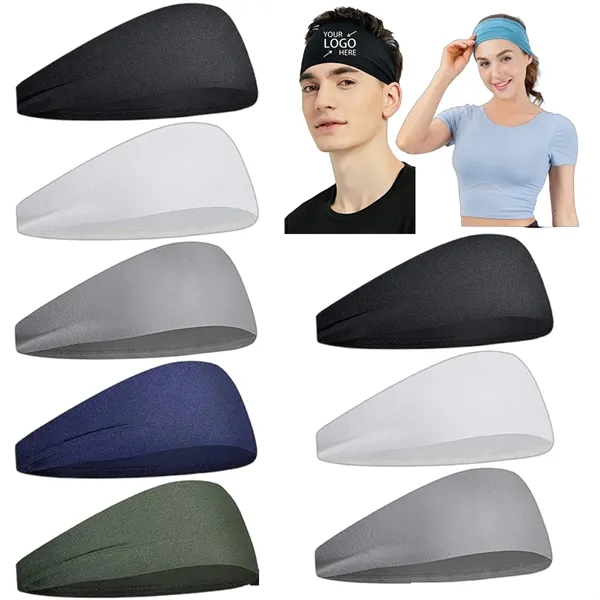 Unisex Nonslip Moisture Wicking Sports Headband - Unisex Nonslip Moisture Wicking Sports Headband - Image 0 of 12