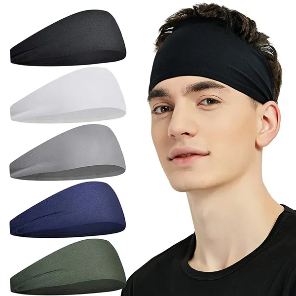 Unisex Nonslip Moisture Wicking Sports Headband - Unisex Nonslip Moisture Wicking Sports Headband - Image 2 of 12