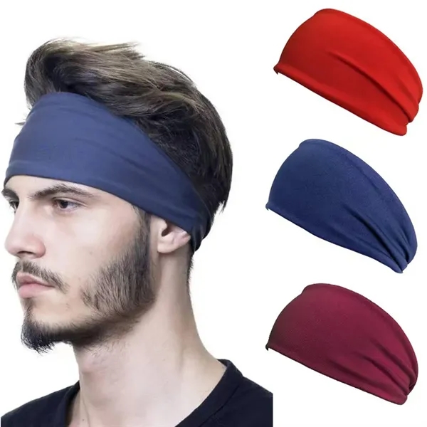 Unisex Nonslip Moisture Wicking Sports Headband - Unisex Nonslip Moisture Wicking Sports Headband - Image 3 of 12