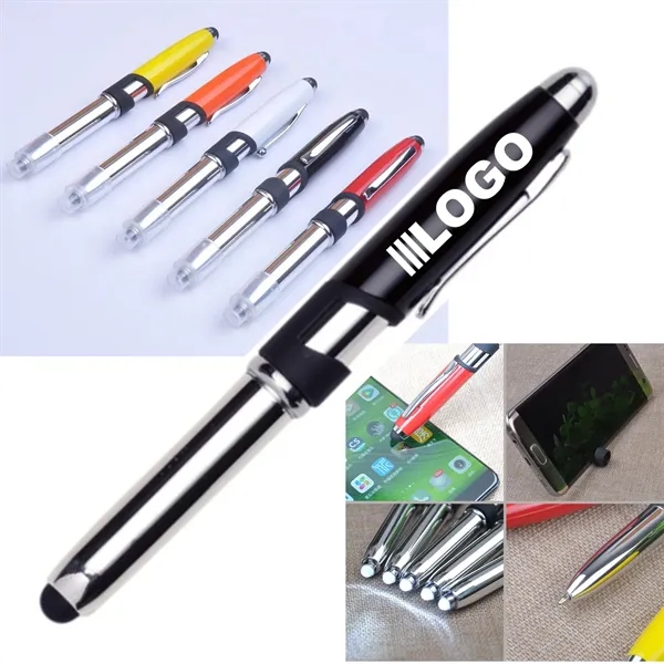 3-In-1 Led Stylus Pen With Phone Stand - 3-In-1 Led Stylus Pen With Phone Stand - Image 0 of 5