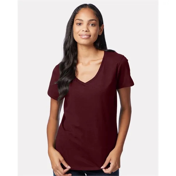 Hanes Women's Perfect-T V-Neck T-Shirt - Hanes Women's Perfect-T V-Neck T-Shirt - Image 0 of 26