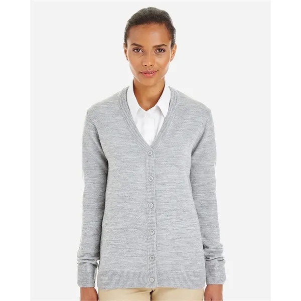 Harriton Women's Pilbloc V-Neck Button Cardigan Sweater - Harriton Women's Pilbloc V-Neck Button Cardigan Sweater - Image 0 of 5