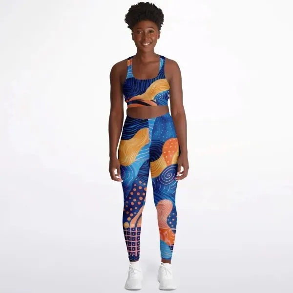 Padded Sports Bra & Leggings - All Over Print - Padded Sports Bra & Leggings - All Over Print - Image 2 of 3
