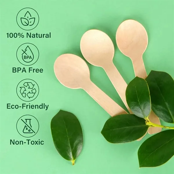 Custom Disposable Mini Wooden Tasting Spoon - Custom Disposable Mini Wooden Tasting Spoon - Image 3 of 8