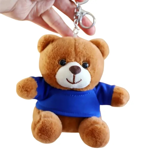Cute Plush Teddy Bear Keychain With Custom Logo - Cute Plush Teddy Bear Keychain With Custom Logo - Image 2 of 10