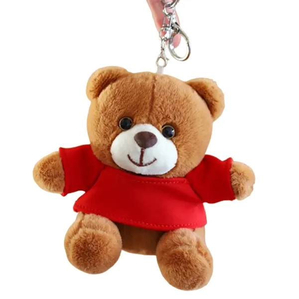 Cute Plush Teddy Bear Keychain With Custom Logo - Cute Plush Teddy Bear Keychain With Custom Logo - Image 3 of 10