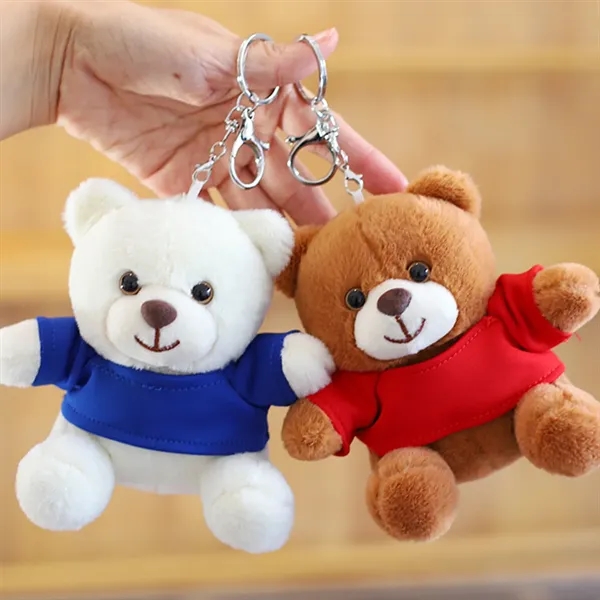Cute Plush Teddy Bear Keychain With Custom Logo - Cute Plush Teddy Bear Keychain With Custom Logo - Image 8 of 10