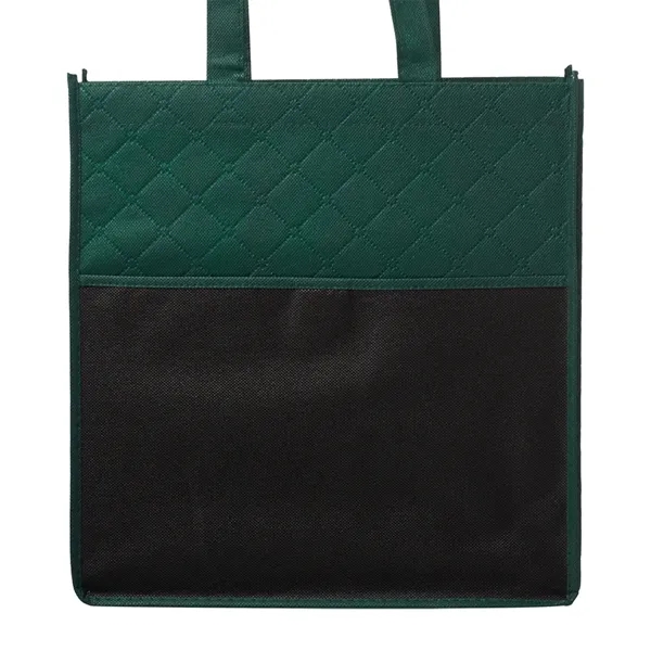 Reusable Quilted Pocket Grocery Tote Bag - Reusable Quilted Pocket Grocery Tote Bag - Image 2 of 15
