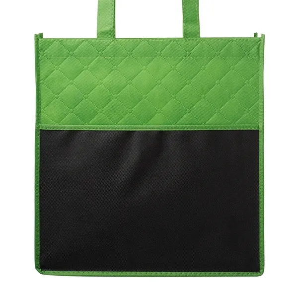 Reusable Quilted Pocket Grocery Tote Bag - Reusable Quilted Pocket Grocery Tote Bag - Image 4 of 15