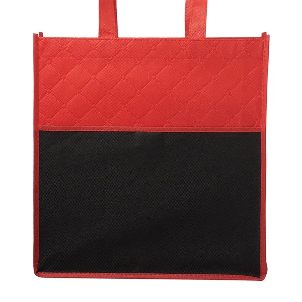 Reusable Quilted Pocket Grocery Tote Bag - Reusable Quilted Pocket Grocery Tote Bag - Image 6 of 15