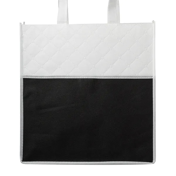 Reusable Quilted Pocket Grocery Tote Bag - Reusable Quilted Pocket Grocery Tote Bag - Image 12 of 15