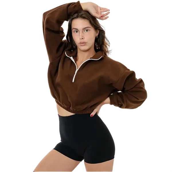 Cropped Polar Fleece Half Zip - Cropped Polar Fleece Half Zip - Image 2 of 12