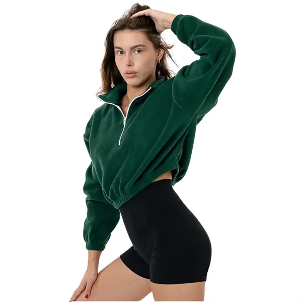 Cropped Polar Fleece Half Zip - Cropped Polar Fleece Half Zip - Image 3 of 12
