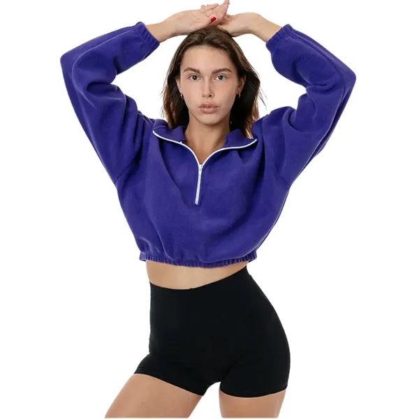 Cropped Polar Fleece Half Zip - Cropped Polar Fleece Half Zip - Image 8 of 12