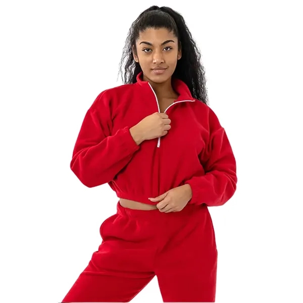 Cropped Polar Fleece Half Zip - Cropped Polar Fleece Half Zip - Image 9 of 12