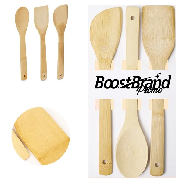 Bamboo Spatula spoon Cooking Utensil 3 in 1 Set - Bamboo Spatula spoon Cooking Utensil 3 in 1 Set - Image 0 of 5