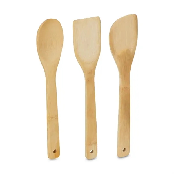 Bamboo Spatula spoon Cooking Utensil 3 in 1 Set - Bamboo Spatula spoon Cooking Utensil 3 in 1 Set - Image 2 of 5