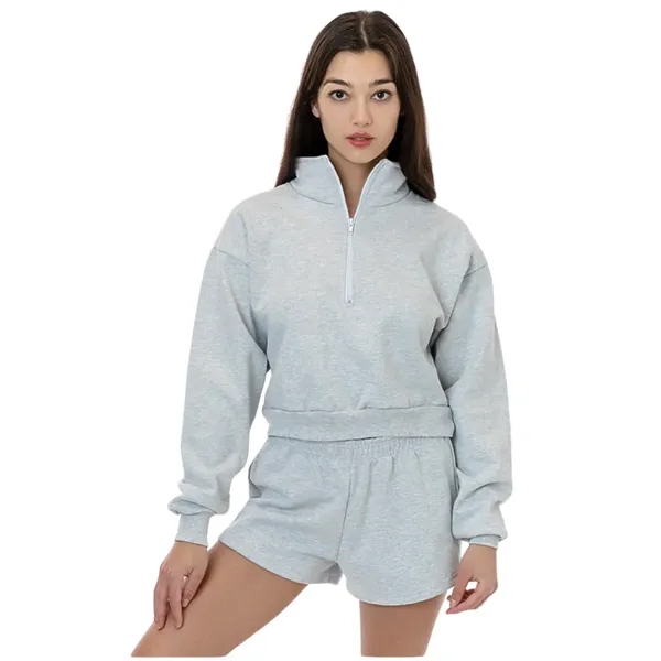 Heavy Fleece Cropped Half Zip Pullover - Heavy Fleece Cropped Half Zip Pullover - Image 2 of 3