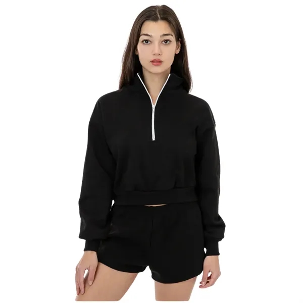 Heavy Fleece Cropped Half Zip Pullover - Heavy Fleece Cropped Half Zip Pullover - Image 3 of 3