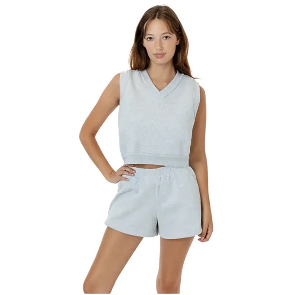 Heavy Fleece Cropped V-Neck Vest - Heavy Fleece Cropped V-Neck Vest - Image 1 of 3