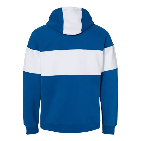 J. America Men's Varsity Fleece Colorblocked Hooded Sweat... - J. America Men's Varsity Fleece Colorblocked Hooded Sweat... - Image 14 of 16