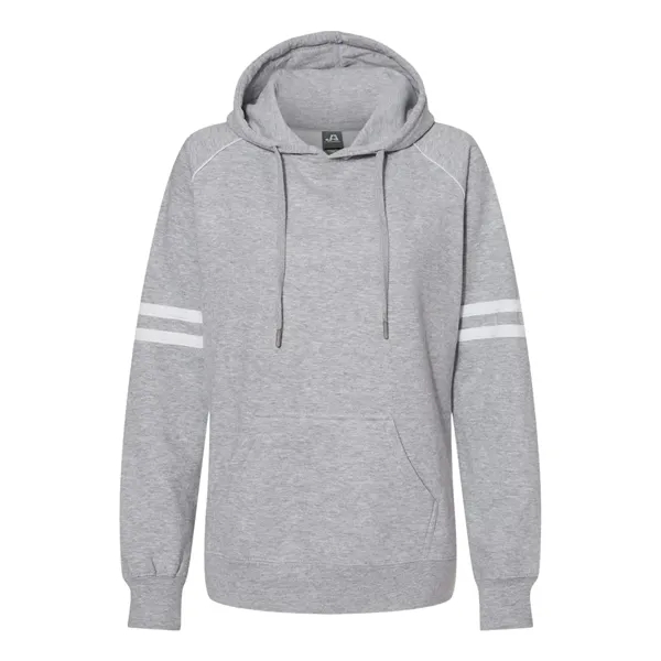 J. America Women's Varsity Fleece Piped Hooded Sweatshirt - J. America Women's Varsity Fleece Piped Hooded Sweatshirt - Image 5 of 10