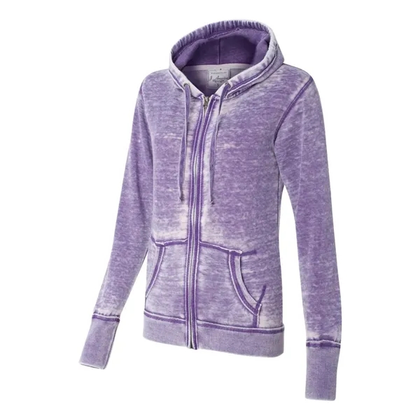 J. America Women's Zen Fleece Full-Zip Hooded Sweatshirt - J. America Women's Zen Fleece Full-Zip Hooded Sweatshirt - Image 11 of 15