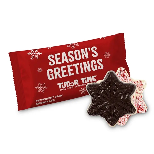 .75 oz  One Color Wrapped Peppermint Bark Snowflake