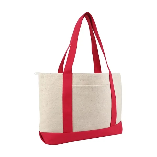 Liberty Bags Large Zippered Cotton Canvas Tote - Liberty Bags Large Zippered Cotton Canvas Tote - Image 0 of 4