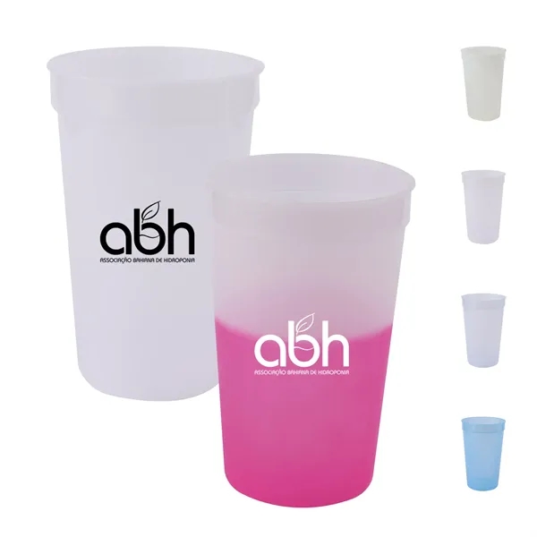 16oz Reusable Plastic Color Changing Mood Stadium Cups - 16oz Reusable Plastic Color Changing Mood Stadium Cups - Image 0 of 2
