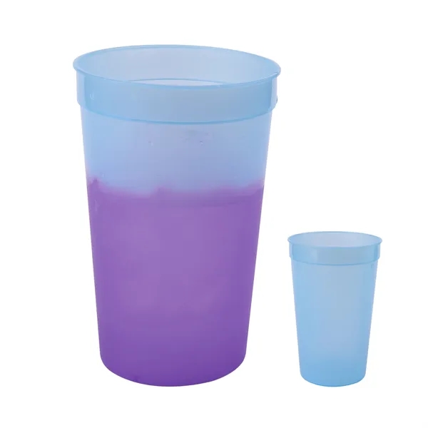 16oz Reusable Plastic Color Changing Mood Stadium Cups - 16oz Reusable Plastic Color Changing Mood Stadium Cups - Image 2 of 2